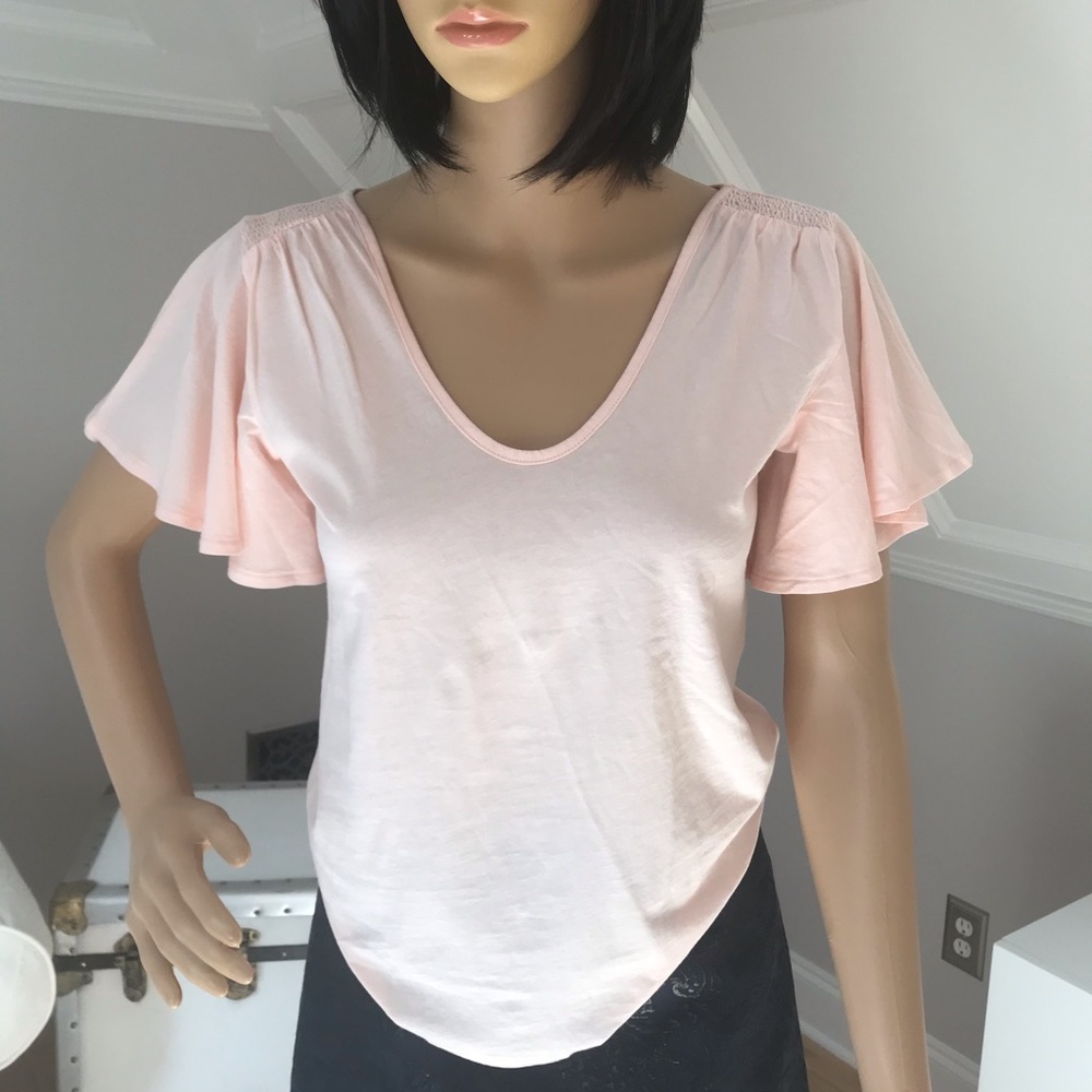 J.Crew flutter sleeve top. Size XXS. NWT